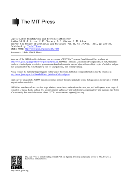 Capital-Labor Substitution and Economic Efficiency