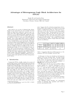 Advantages of Heterogeneous Logic Block