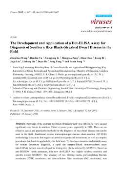 The Development and Application of a Dot-ELISA Assay for