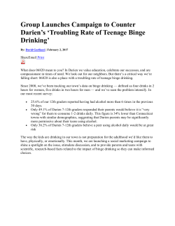Group Launches Campaign to Counter Darien`s `Troubling Rate of