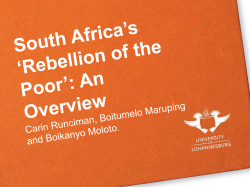 Presentation by Boitumelo Maruping and Boikanyo Moloto