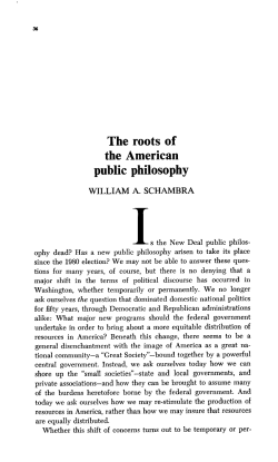 The roots of the American public philosophy