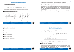 BIT-PARALLEL ARITHMETIC Bit-Parallel Multiplication