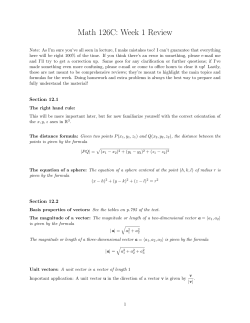 Math 126C: Week 1 Review