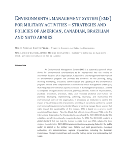 ENVIRONMENTAL MANAGEMENT SYSTEM (EMS) FOR MILITARY