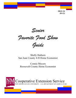 Senior Favorite Food Show Guide