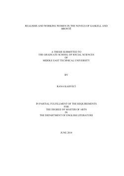 realisms and working women in the novels of gaskell and bront&euml; a