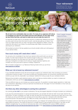 Keeping your pension on track