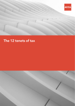 The 12 tenets of tax