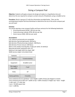 Sizing a Compost Pad - US Composting Council