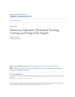 Democracy Education: The Radical Teaching, Learning, and Doing