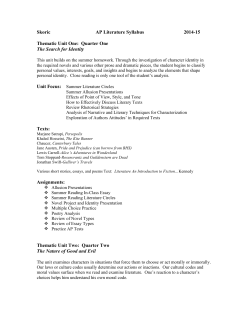 Thematic Unit - Thompson School District