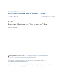 Benjamin Harrison And The American West