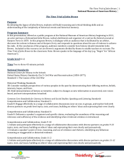 The Time Trial of John Brown - Smithsonian`s History Explorer