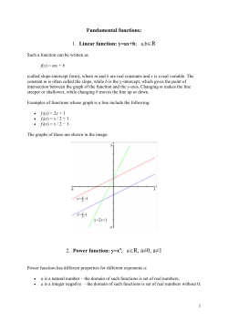 Fundamental Functions