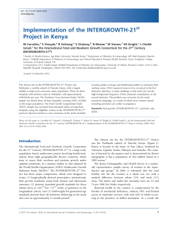 Implementation of the INTERGROWTH
