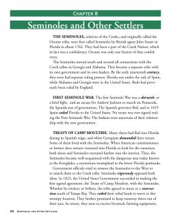 Seminoles and Other Settlers