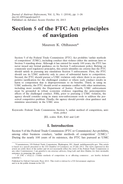 Section 5 of the FTC Act: principles of navigation