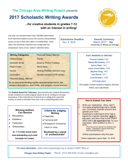 2017 Scholastic Writing Awards