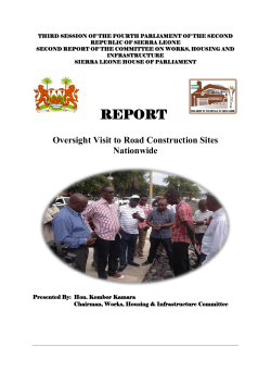 2015 oversight report - Parliament of Sierra Leone