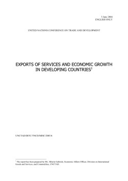 exports of services and economic growth in developing