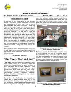 Our Town- Then and Now - Damascus Society Museum