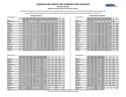 UP North Construction May 20-21