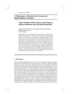 A Multi-camera video data set for research on High