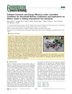 International Cookstove Testing Standards