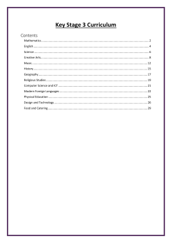 Key Stage Three Curriculum Content Overview