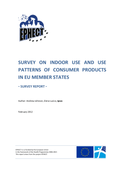 survey on indoor use and use patterns of consumer products in eu