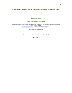shareholder reporting in life insurance