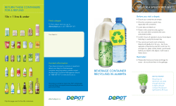 Beverage Container Recycling Guide
