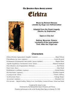 Elektra - Pescadero Opera Society