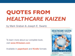 QUOTES FROM HEALTHCARE KAIZEN