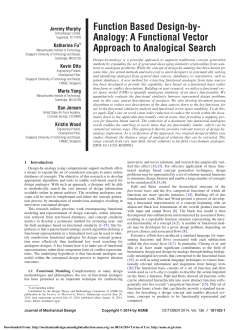 Function Based Design-by- Analogy: A Functional Vector Approach