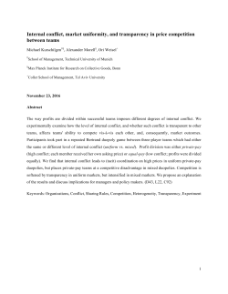 Internal conflict, market uniformity, and transparency in price