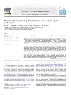 Behavior of Mg isotopes during dedolomitization in the Madison