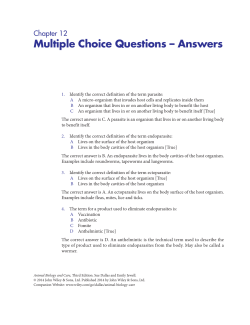 Multiple Choice Questions – Answers