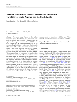 Seasonal variations of the links between the interannual