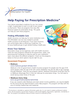 Help Paying for Prescription Medicine