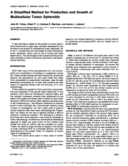 A Simplified Method for Production and Growth of Multicellular