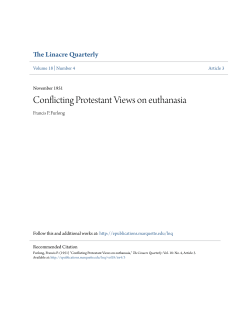 Conflicting Protestant Views on euthanasia - e