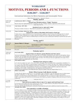 MOTIVES, PERIODS AND L