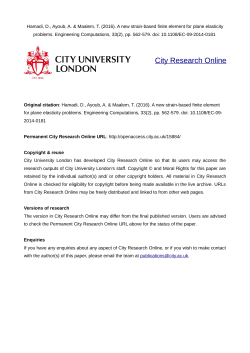 A new strain based finite element for plane elasticity problems