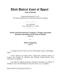 Opinion - Third District Court of Appeal