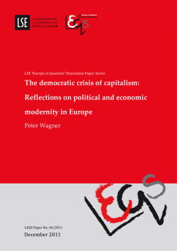 The democratic crisis of capitalism: Reflections on political