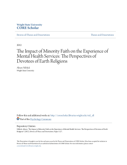 The Perspectives of Devotees of Earth Religions