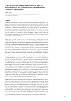 Ecological mangrove restoration: re-establishing a more biodiverse