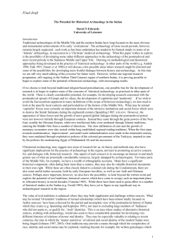 Historical Archaeologies in the Middle Nile